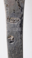 Ezüst(Ag) díszkanál, jelzett, h: 10 cm, nettó: 6,51 g