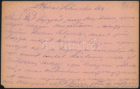 1917 Tábori posta levelezőlap 'K. und k. Reserve-Telegrafen Betriebs-Abteilung' + 'HP 117/II'