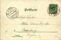 1899 (Vorläufer) Berlin, Siegesallee, Goethe-Denkmal, Löwengruppe. Ludwig Roth Art Nouveau, floral, litho (b)
