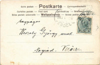 1903 Wien, Vienna, Bécs; Hotel Continental advertisement card. Art Nouveau s: A. Trentin (worn corners)