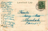 1907 Nagykőrös, városháza és református templom, magyar címer, Geszner Jenő kiadása. Art Nouveau, dombornyomott, Emb. litho. (fl)