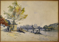 B. Krieger jelzéssel : PÁRIZS SZAJNA PARTJÁN 1888