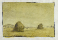 Rudnay Gyula (1878 - 1957) BÁBONYI TÁJ SZÉNABOGLYÁKKAL 1925