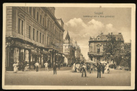 SZEGED 1928. Széchenyi tér a Kiss palotával, régi képeslap
