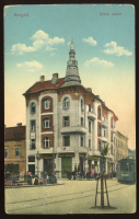SZEGED 1926. Wőber palota, Réti áruház, villamos, régi képeslap (megviselt)