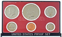 Amerikai Egyesült Államok 1977S 1c-1$ (6xklf) forgalmi sor eredeti műanyag tokban T:PP USA 1977S 1 Cent - 1 Dollar (6xdiff) coin set in original plastic case C:PP