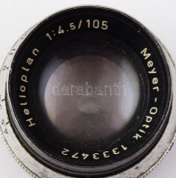 Meyer Helioplan 4,5 75 mm 4,5/105 optika, tok nélkül