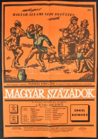 1972 Magyar Századok - Magyar Állami Népi Együttes koncert plakát 45x70 cm Hajtva
