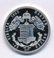 DN  Magyarok Kincstára - 1868KB 1 Forint ezüstözött Cu emlékérem, kapszulában (32mm) T:PP
