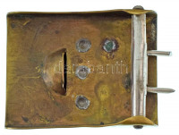 Németország DN Éljen a kőművesség művészete német építész céh emlékérem övcsaton (63x48mm) T:XFGermany DN Hoch die Maurerkunst (Long Live the Art of Masonry) German Architect Guild Commemorative Medal on Belt Buckle (63x48mm)