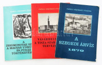 Vízügyi Történeti Füzetek 3 db száma: A szegedi árvíz 1879. (Adalékok a Tisza-szabályozás történetéhez)., Botár Imre - Károlyi Zsigmond: Vásárhelyi Pál, a Tisza-szabályozás tervezője., Csath Béla: A Zsigmondyak szerepe a