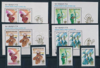 1987 Nyári olimpiai játékok sor Mi 1541-1544 + blokksor Mi 537-540