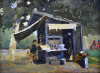 Vágh-Weinmann Nándor (1897 - 1978): ITALKIMÉRŐ PARKBAN 1930 körül
