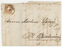 KASSA 1859. 10Kr-os céges levél hajdúböszörménybe küldve